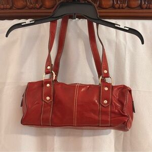 Liz Claiborne Villager Shoulder Bag Red Barrel Classic Purse Handbag